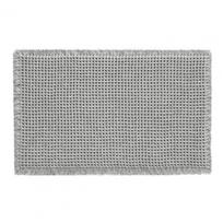 Quick-dry Bathroom Rug Highly Absorbent Memory Foam Bath Mat with Tassel Trim Waffle Texture Quick-drying Anti-slip for Ultimate (Grey,1000mmx1000mm) pilka