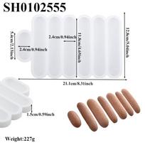 6 - Cavity Eclair Puff Silicone Mold Long Strip Puff Mold Dessert Baking Mold Pastry Mold Kitchen Silicone Bakeware Long Strip