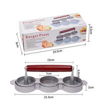 Burger Press Hamburger Meat Tool Patty Maker Aluminum Burger Maker for Kitchen BBQ Grill