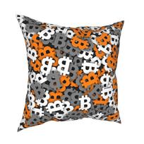 Bitcoin Urban Camouflage Kvadratinė pagalvės užvalkalas Dekoratyvinis pagalvės Crypto Kriptovaliuta Ethereum Btc Blockchain Pagalvių užvalkalai Peach skin 18*18(CM)-1Pcs