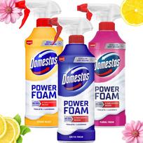 Zestaw 3 X Domestos Power Foam Piana Do Mycia Toalety I Łazienki 435Ml