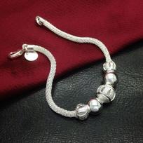 Nauja 925 sidabro apyrankė Lucky Bead karoliukų apyrankė moteriškai žavinga papuošalo dovana