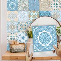 20 vnt europietiško stiliaus plytelių sienų lipdukai Virtuvės Backsplash drabužių spinta Vonios kambario renovacija Peel & Stick vandeniui atsparūs meno lipdukai 10cmX10cmX20pcs
