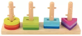Tooky Toys Žaislų žaislų formos rūšiavimas su spalvingais „Montessori“ blokais