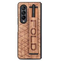 Prabangus nuo pirštų atspaudų apsaugantis apyrankės odinis dėklas, skirtas Samsung Galaxy Z Fold 4 Fold4 5g Fold3 Fold 3 Sulankstomas dangtelis, skirtas Samsung Fold4 for Samsung Z Fold 3 ruda