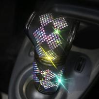 Deimantinis automobilio vairo pavaros rankinis stabdis, krištolinis, blizgus deimantinis dangtelis, PU, ​​neslystantis „Bling“ neslystantis dangtis, automobilio stilius Gear