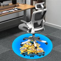 1 vnt. Minionai, Character kilimas, Apvalus neslystantis patvarus didelio dydžio biuro kilimas, Tinka biurui, Graži dekoracija 80cm