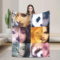 Katseye Kpop Music Girls Super Soft Blanket  Child Plush Bedding Throws Aesthetic Home Decor Flannel Bedspread Sofa Bed Cover 75x90cm