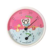 F26C Dial- Temperature Humidity Detector Meter Gauge for Indoor Baby-Room Tabletop Analog-Thermometer Hygrometer with Bracket rožinė