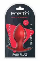Forto FORTO F-60 SPADE Small Red Premium Silicone Plug 100% Silky-Smooth