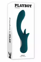 PLAYBOY HARMONY Tongue Vibrator Dual-Action Silicone 22.8cm Purple