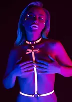 Taboom TABOOM Glow In The Dark Seductive Harness With Bow Adjustable Straps