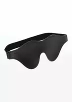 Taboom TABOOM Intense Dark Blindfold Vegan Leather Velvet Lining Black