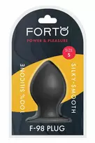 Forto FORTO F-98 Cone Small Black Premium Silicone Plug with Suction Base