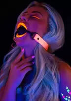Taboom TABOOM Glow in the Dark Ball Gag Adjustable Silicone Black