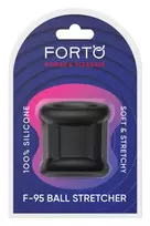 Forto FORTO F-95 Tubular Silicone Ball Stretcher Black - Flexible Anatomical Design