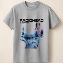 Radiohead OK Computer Album Cover Vintage Rock Band Graphic T Shirt Unisex T-Shirt XXL