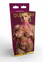 Taboom Taboom Malibu Body Harness Pink Gold Vegan PU Adjustable Chains