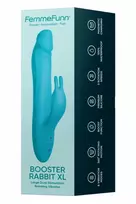 FemmeFunn Booster Rabbit XL Turquoise - Dual-Action Intimate Device, 27.9 cm
