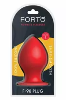 Forto FORTO F-98 Cone Large Red Premium Silicone Plug with Suction Base