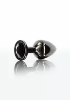 Taboom TABOOM Butt Plug With Diamond Jewel M Black Aluminium Medium