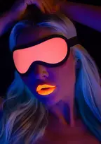 Taboom TABOOM Glow in the Dark Blindfold Vegan Leather Adjustable Strap