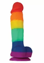 NS NOVELTIES Doc Johnson Pride Edition Platinum Silicone 5" Rainbow Model