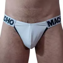 MACHO MCH009 White Side Slip Briefs M - Classic Lycra Comfort