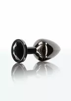 Taboom TABOOM Butt Plug With Diamond Jewel L Black Aluminium Large