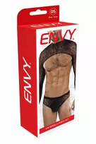 Envy ENVY Untamed 2 Piece Set Black OS - Sheer Lace Crop Top & Thong