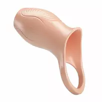 FOR HIM PRETTY LOVE Geraldine Extender Sleeve with Support Ring, Flesh-Tone TPE