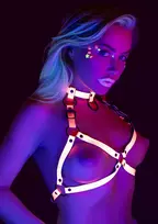 Taboom TABOOM Glow In The Dark Open Cup Bra Harness - Luminous Adjustable Design