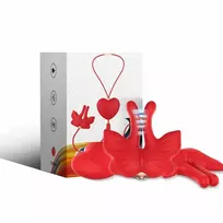 ARMONY STIMULATORS ARMONY Magnetic Nipple Clamps Butterfly Shape Red - 9 Vibration Modes