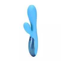 Topco Excite Silicone Rechargeable Intimate Device with Rabbit Attachment, Purple