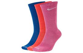 Nike Everyday Plus Lightweight Crew Socks Unisex 3 Pack Pink Blue DC7537-902 XL
