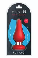 Forto FORTO F-21 Tear Drop Large Intimate Plug Red Premium Silicone