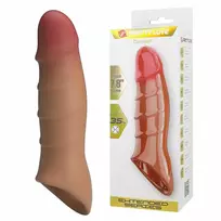 FOR HIM PRETTY LOVE Damien Extender Cover Flesh-Tone TPE Anatomical Sleeve