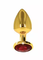 Taboom TABOOM Plug With Diamond Jewel M Gold Aluminium Red Crystal