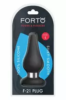 Forto FORTO F-21 Tear Drop Large Black Premium Silicone Plug
