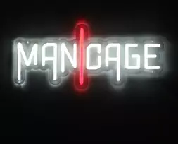 ManCage by Shots Mancage LED Neon Brand Sign - Decorative Wall Light, EU Adapter