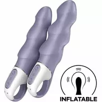 Satisfyer Air Pump Vibrator 1 Flexible Inflatable Silicone Purple