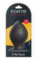 Forto FORTO F-98 Cone Large Black Premium Silicone Plug with Suction Base