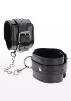 Taboom TABOOM Ankle Cuffs Vegan Leather Adjustable Black Velvet Lining