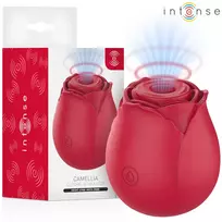 INTENSE HIGH TECH INTENSE Camellia Clitoral Suction Rose Waves Bordeaux, Compact USB, 10 Modes
