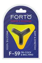 Forto FORTO F-59 Black Tri Functional Silicone Ring Adjustable System