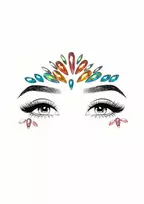 LEG AVENUE Leg Avenue Avri Adhesive Face Jewels Sticker Iridescent Festival Set