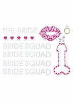 Leg Avenue Bride Squad Adhesive Body Jewels - Shimmering Rhinestone Set