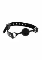 Taboom TABOOM Silicone Ball Gag Black - Adjustable Vegan Leather Strap