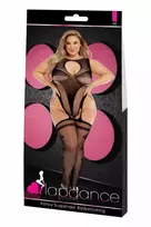 Lapdance LAPDANCE Fancy Suspender Bodystocking Black Diamond Pattern QS