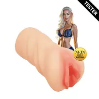XKIN by Shots Secret Affairs Blonde Desire Alessia TPE Intimate Device Medium 199g Flesh Tester